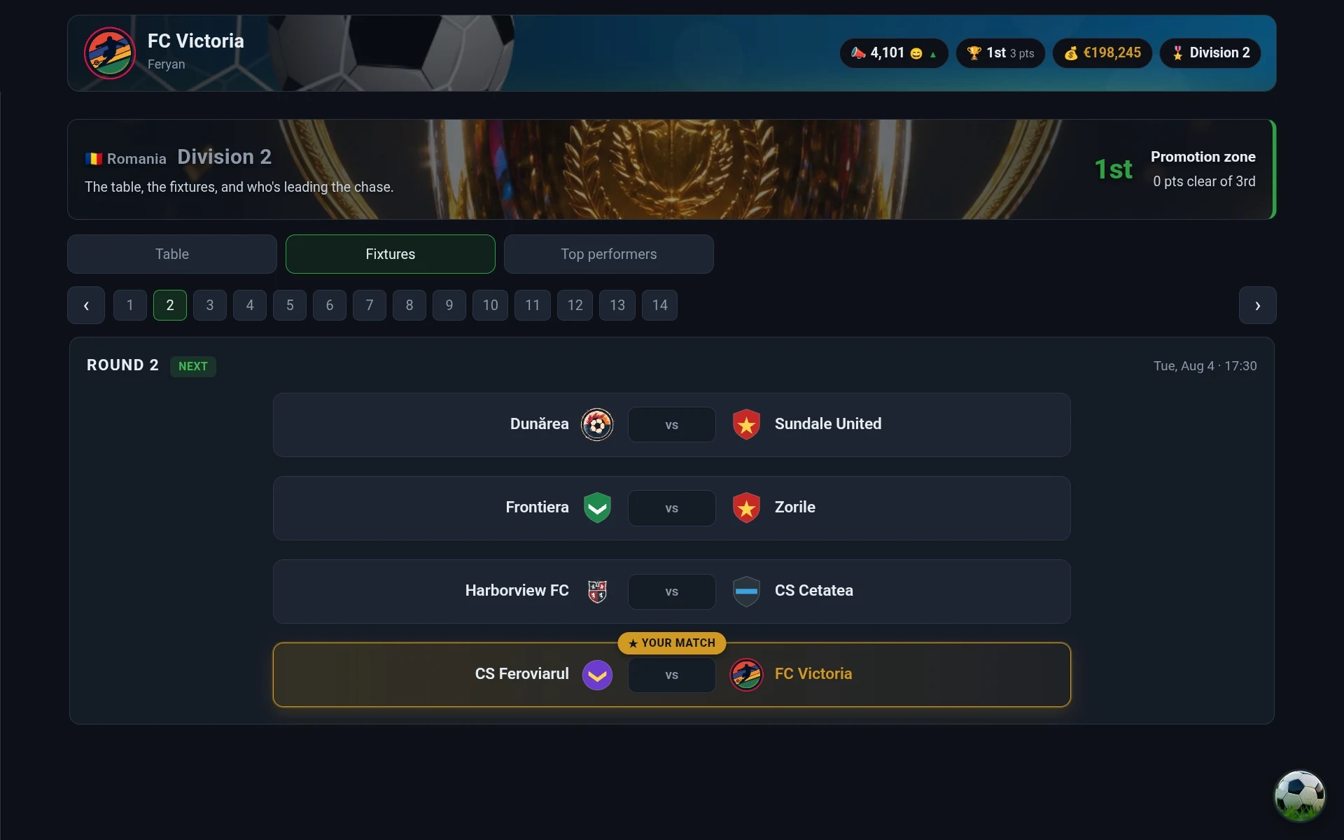 Ninety — Football Manager screenshot